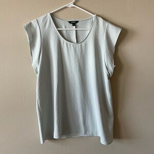 Express Light Blue Cap Sleeve Blouse
